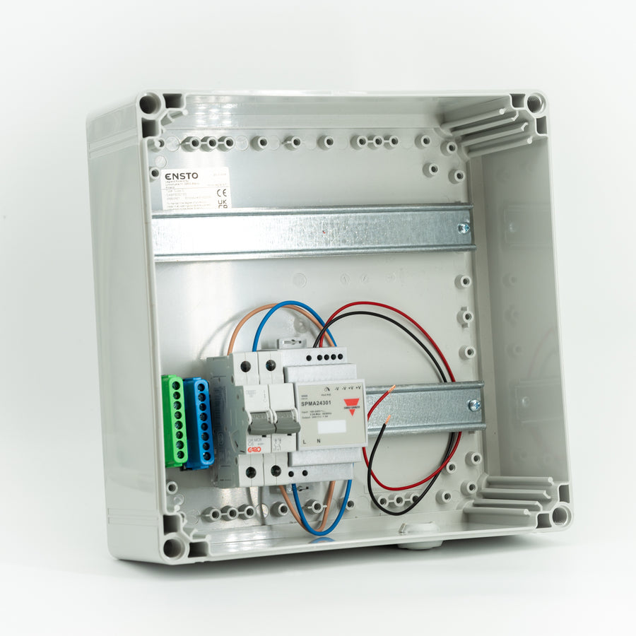 Kapsling med 24V-transformer og afbryder, 300x300, IP65
