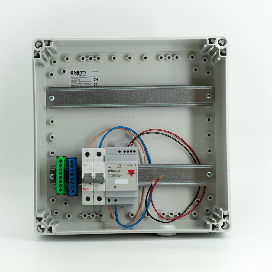 Kapsling med 24V-transformer og afbryder, 300x300, IP65
