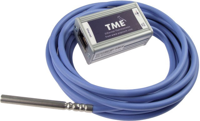 Ethernet-termometer, EU-strømforsyning, 10 m kabel